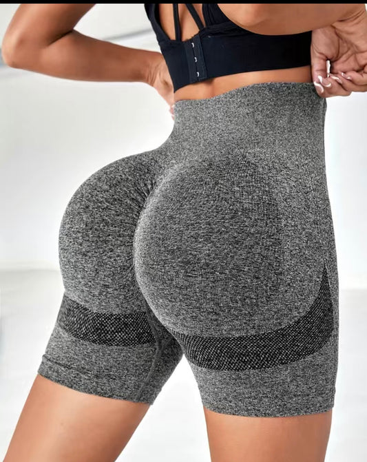 gray booty lifting shorts